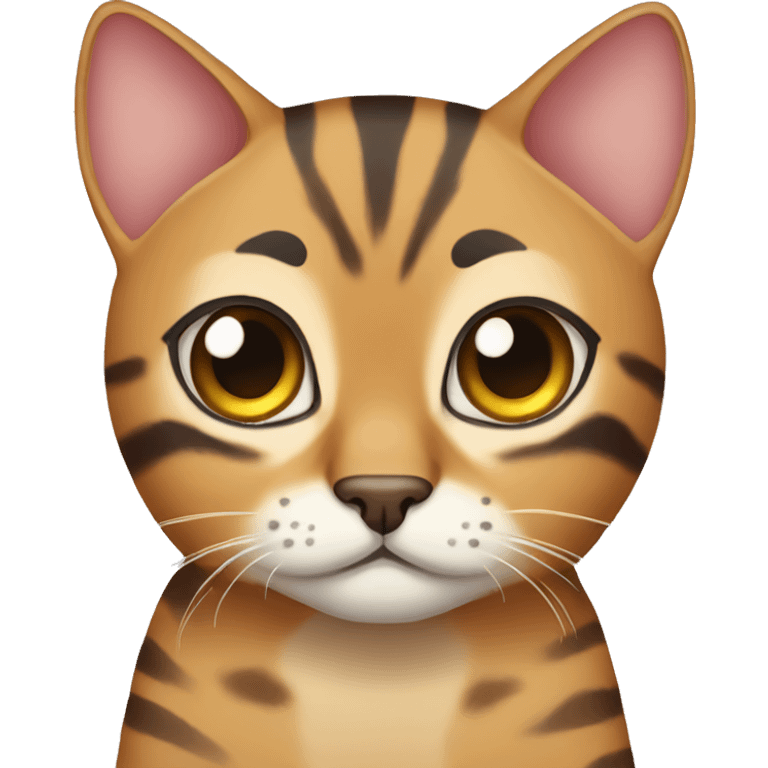 Sad bengal cat emoji