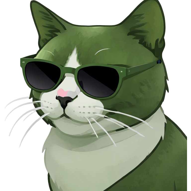 Cat with sunglasses emoji