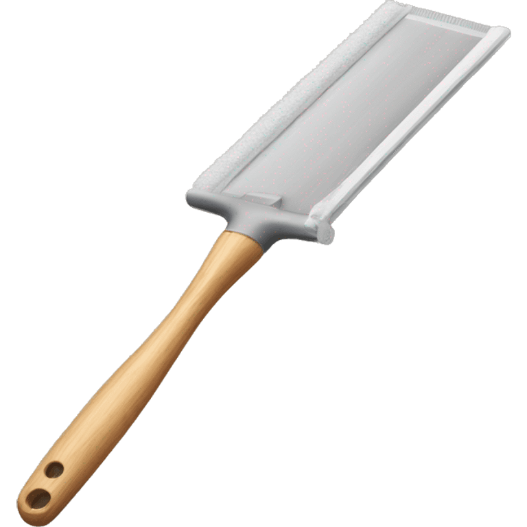 squeegee with long wooden handle emoji