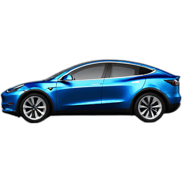 Tesla model y bleue emoji