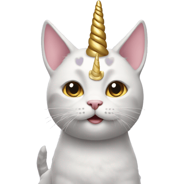 Cat with a unicorn horn emoji