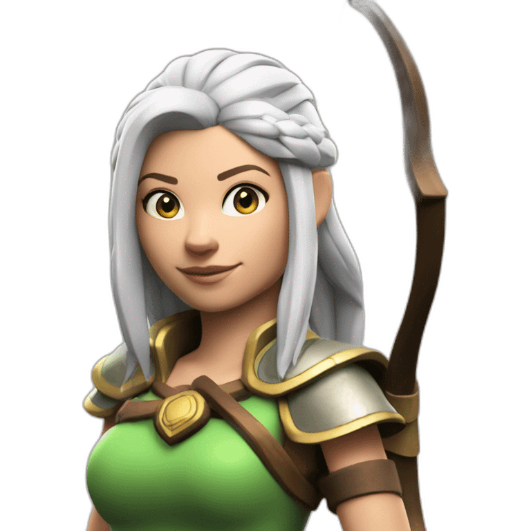 Archer Queen Clash of Clans,3d , realistic emoji