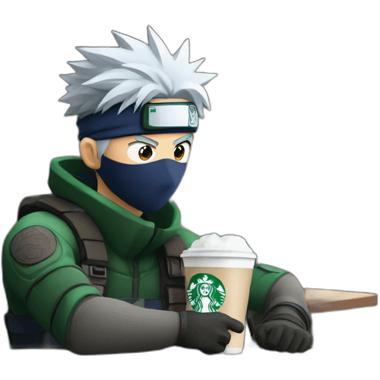 kakashi drinks starbucks emoji