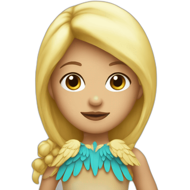 little blonde in a bird costume emoji