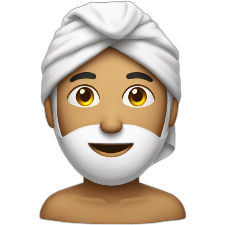 Man with a towel on his head emoji