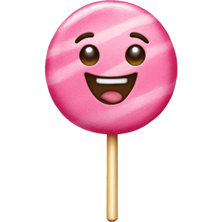 Pink lolliepop emoji