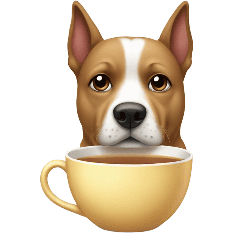 Dog drinking tea emoji