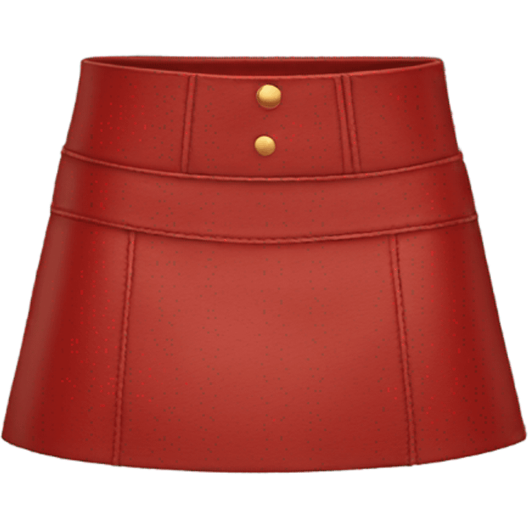 Red leather mini skirt isolated emoji