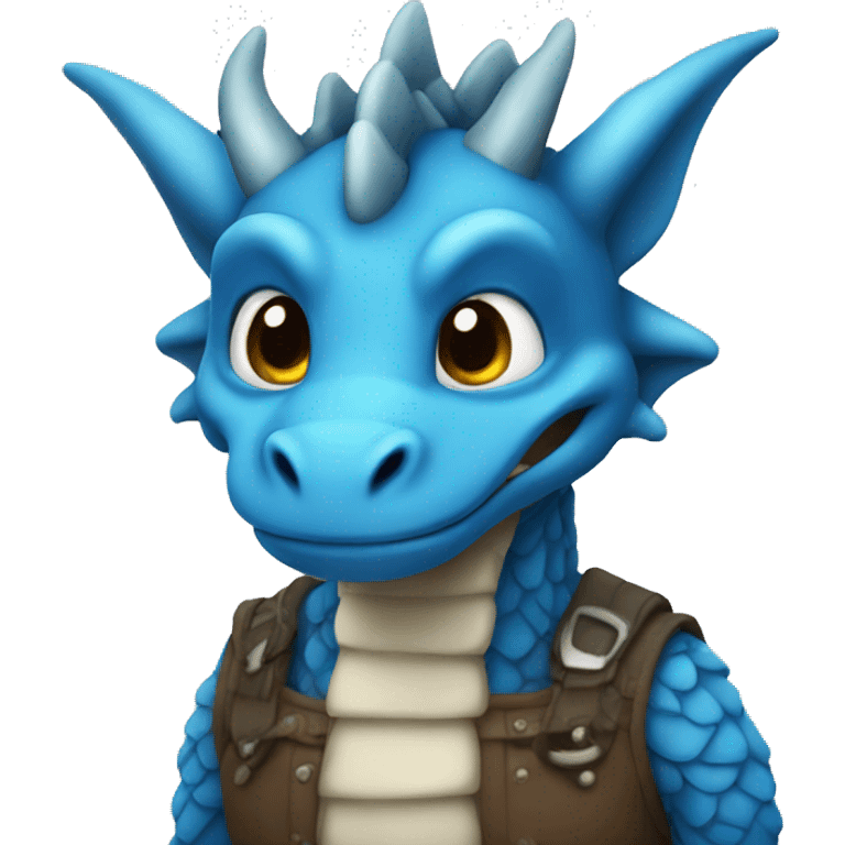 Blue working dragon  emoji