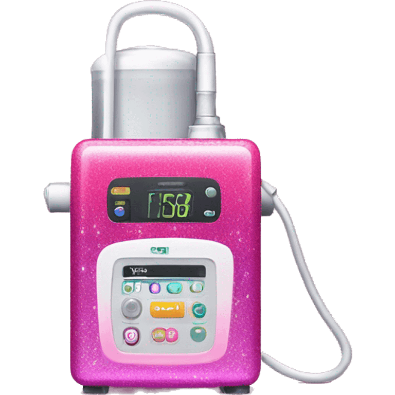 Pink ombre infusion pump with glitter  emoji