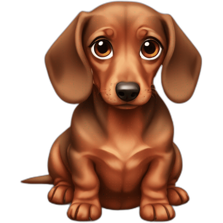 Very sad mini dachshund emoji