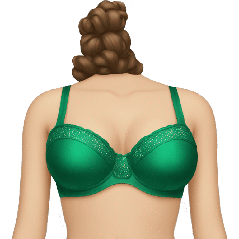 Emerald green bra emoji