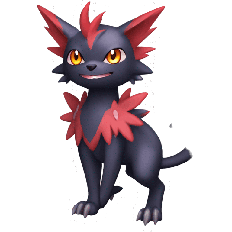  Kawaii Cool Anime Nargacuga-Noivern-Noibat-Litten-Zorua-Zoroark-Fakemon-fusion full body emoji