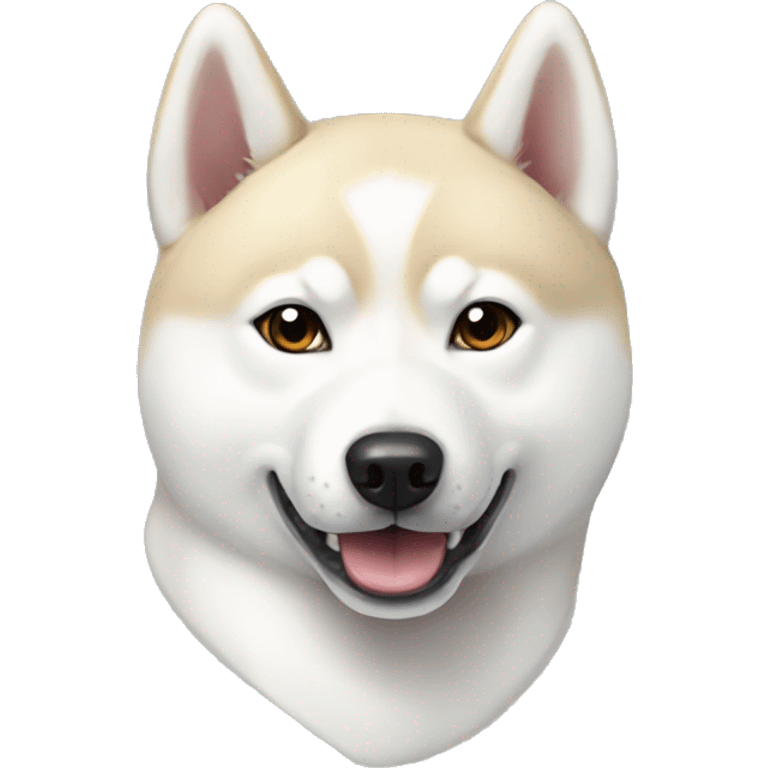 White Shiba husky  emoji