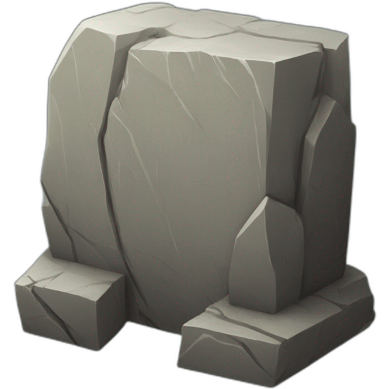 stone obstacle emoji