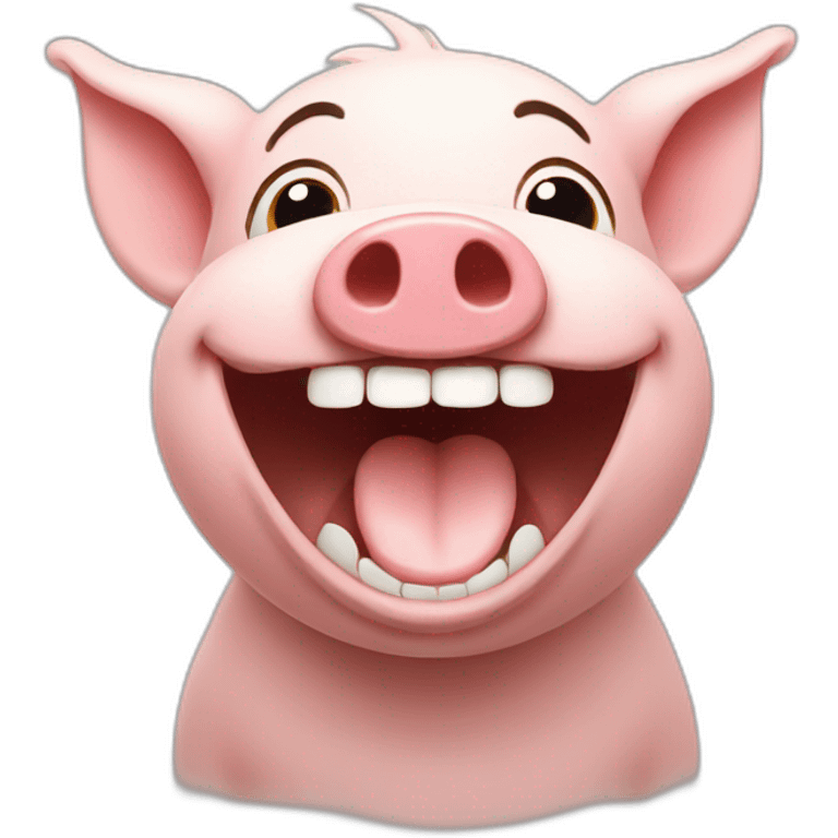 laughing pig emoji