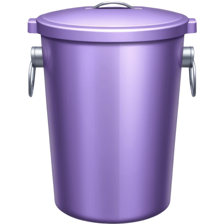 Aesthetic trashcan in lavender color emoji