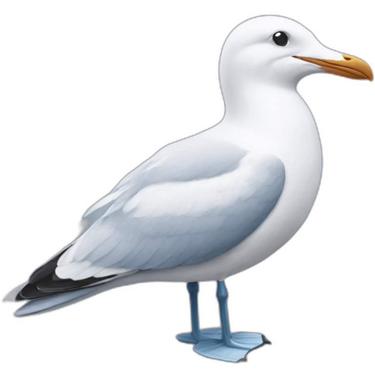 Blue and White seagull emoji