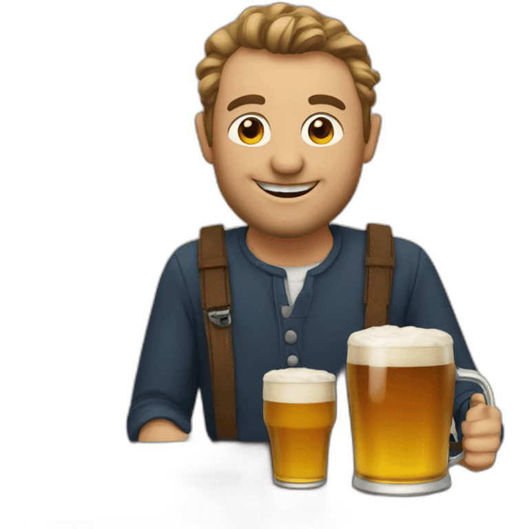 marcon with a pint emoji