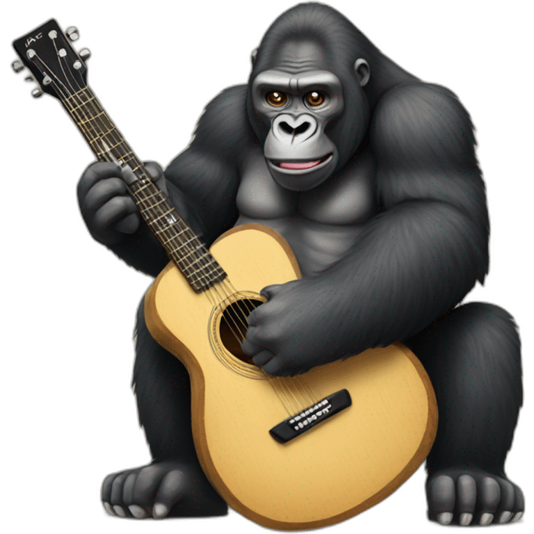 Gorilla with a guitar emoji