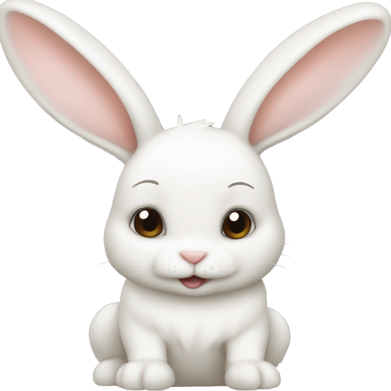 neutral Rabbit white baby rabbit emoji