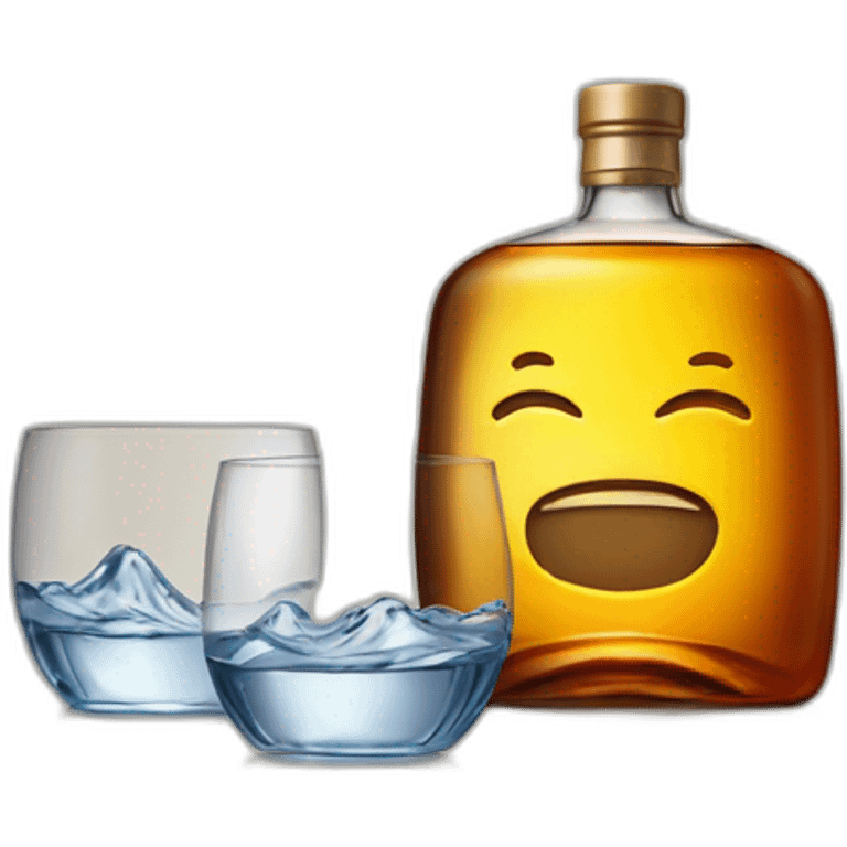 suntory reserve and water emoji