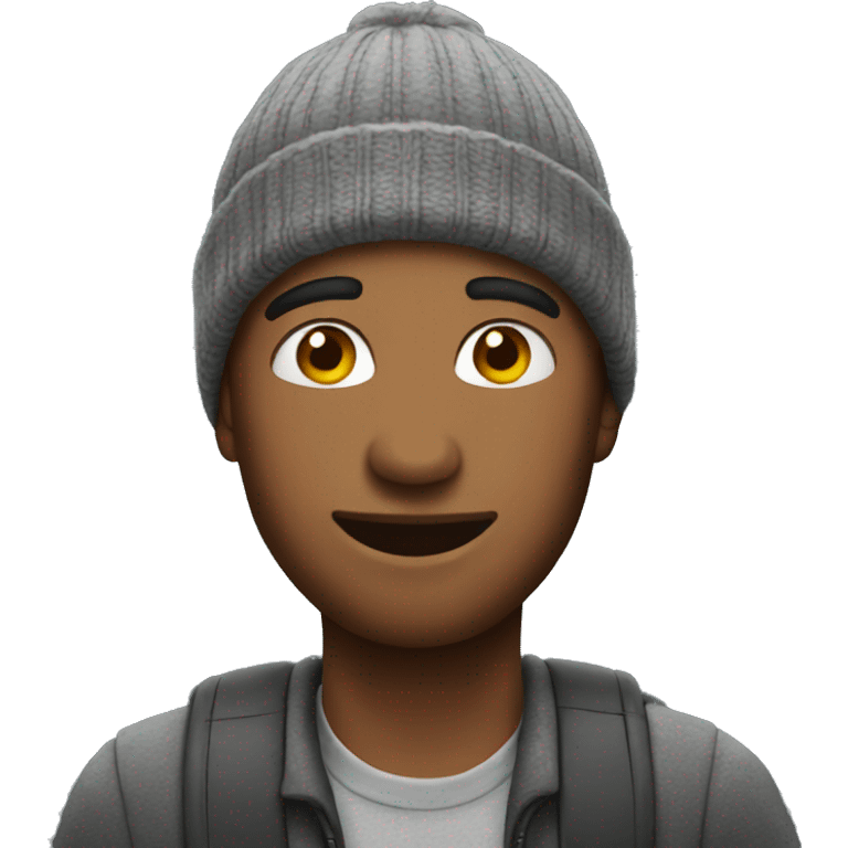 guy wearing beanie emoji