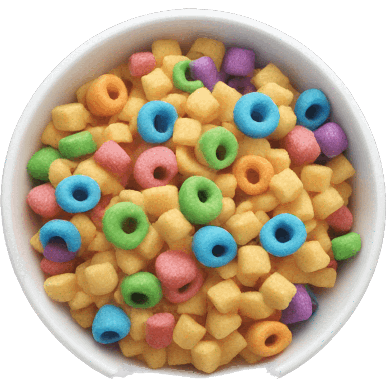 bowl of rainbow cereal emoji