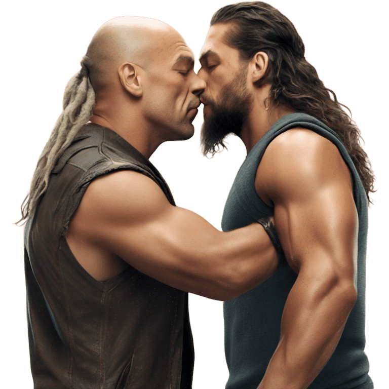 Jason momoa kissing vin diesel  emoji