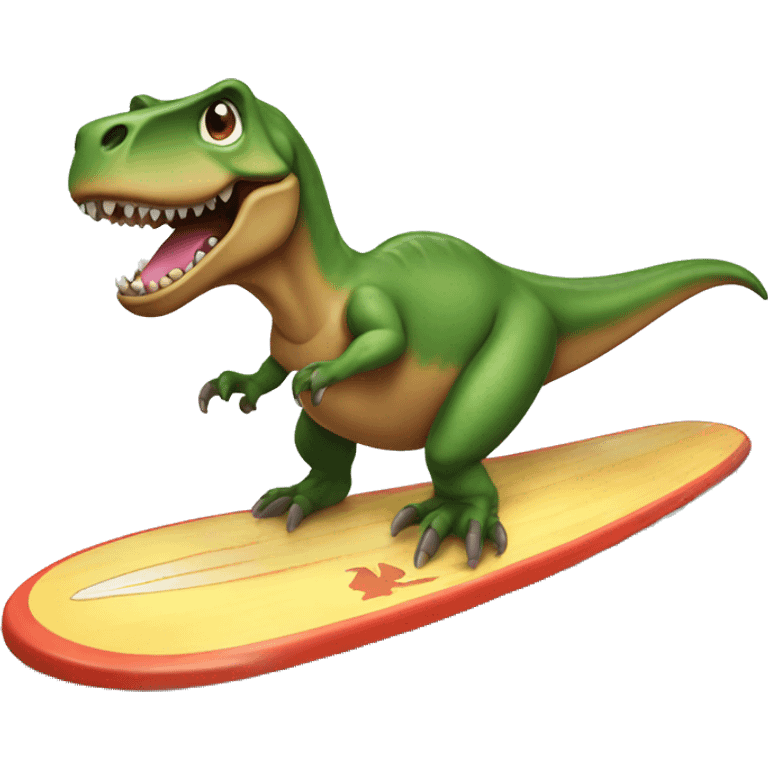 trex on a surfboard  emoji