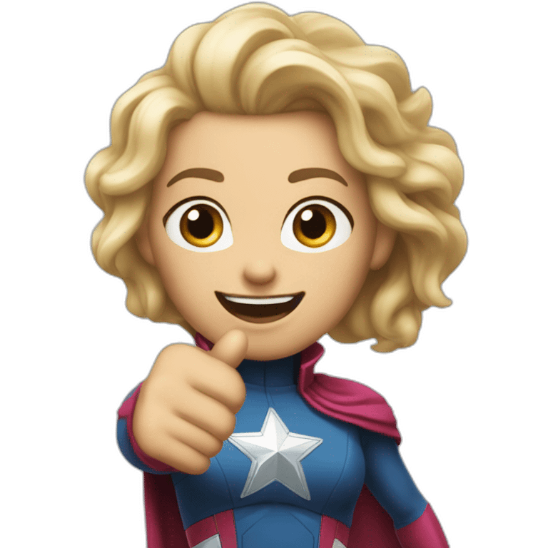 Wanda Maximof of Marvel giving a thumbs-up emoji