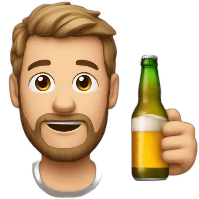 drinking beer musk emoji