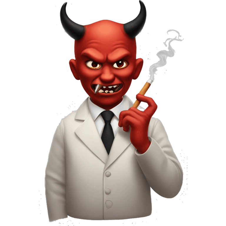 devil with cigarette emoji