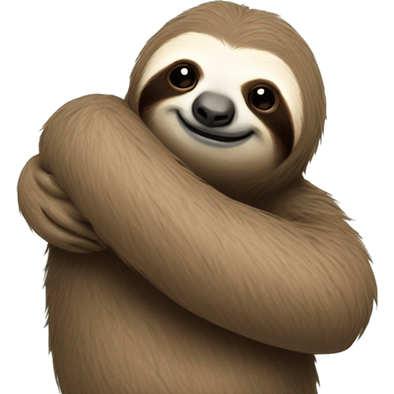 Sloth hugging emoji