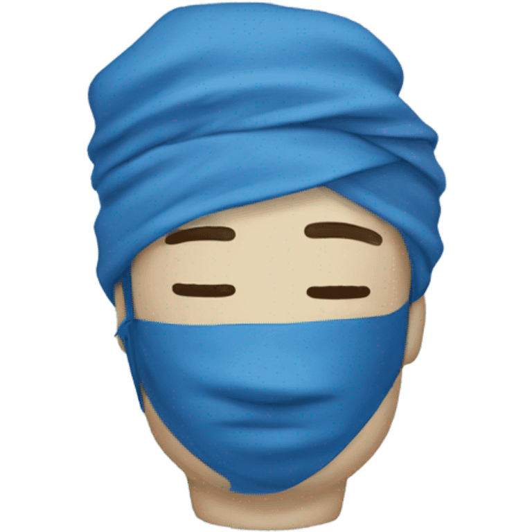 blue sleeping mask emoji