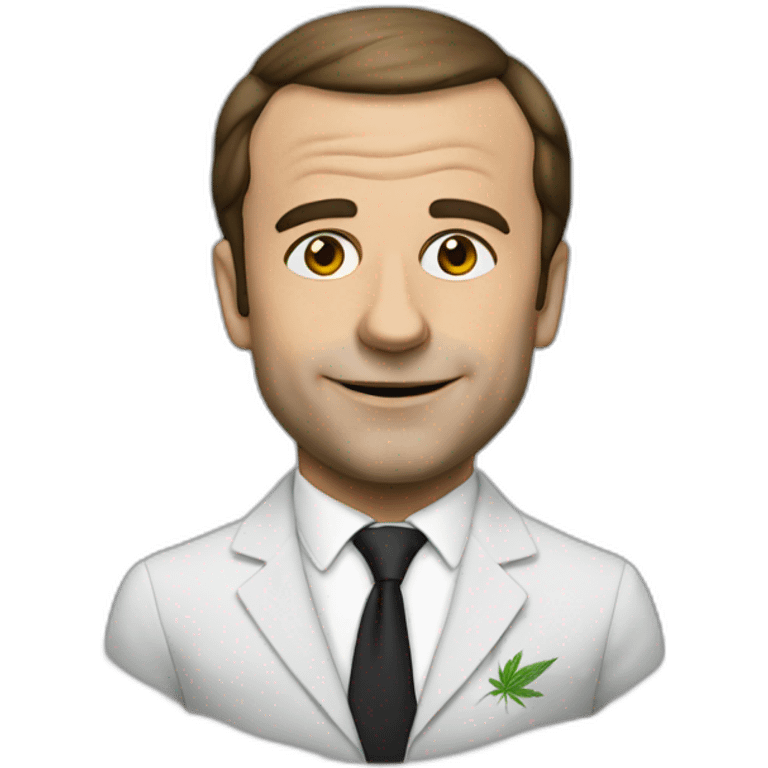 Macron-smoke-weed emoji