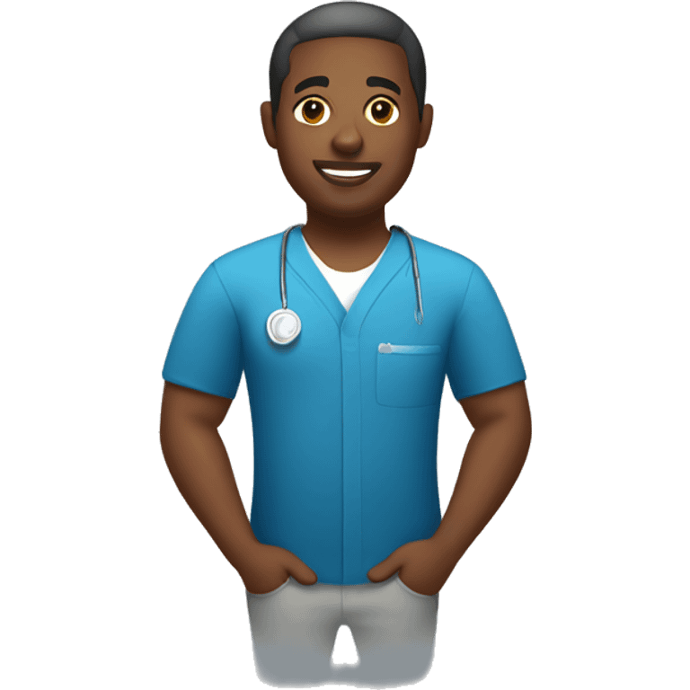 male african american Massage therapist emoji