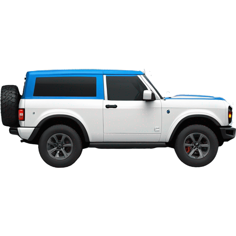 2022 ford bronco blue side profile emoji