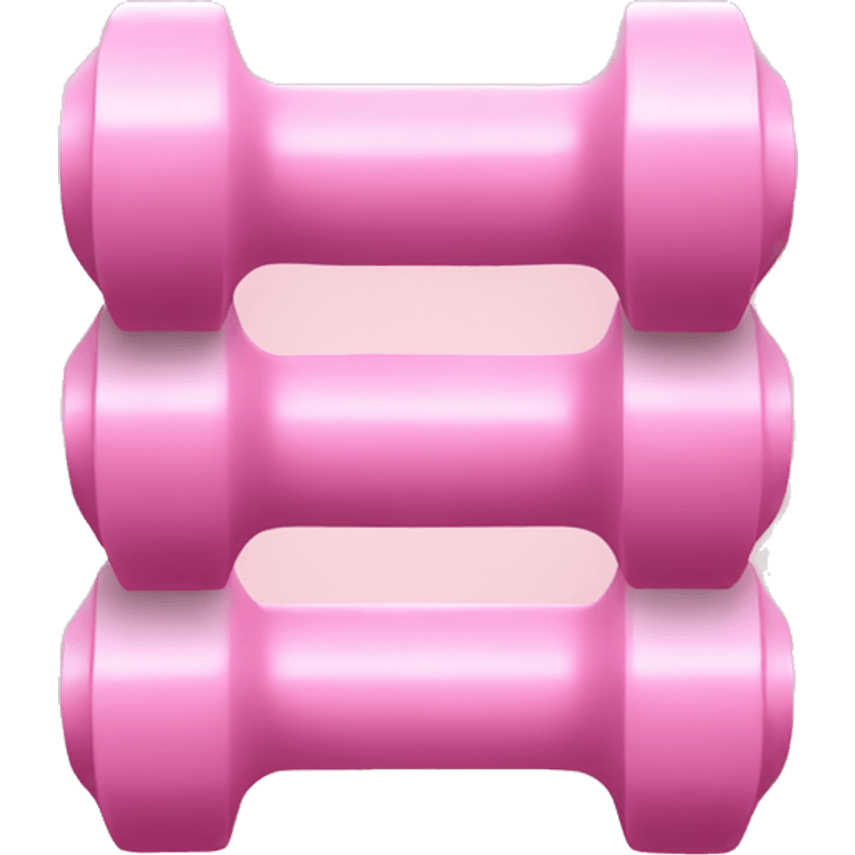 soft pink dumbbells emoji