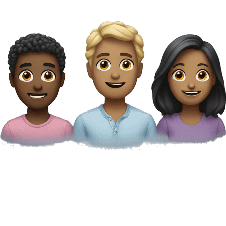 Three friends  emoji