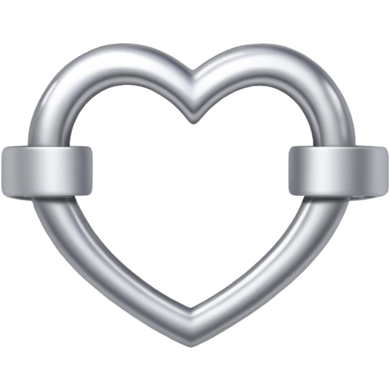 Silver heart ring  emoji