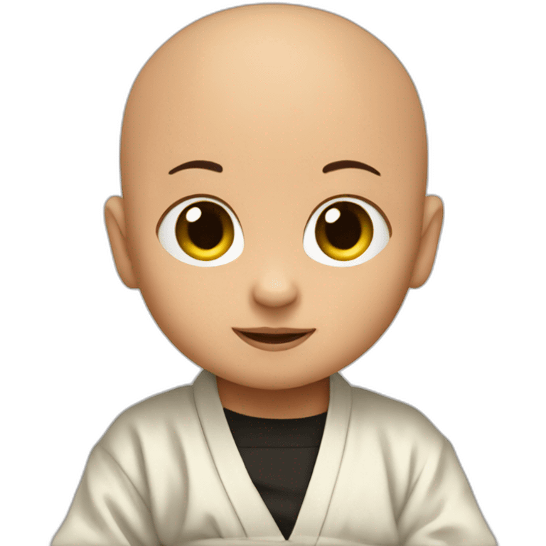 A ninja baby without hair emoji