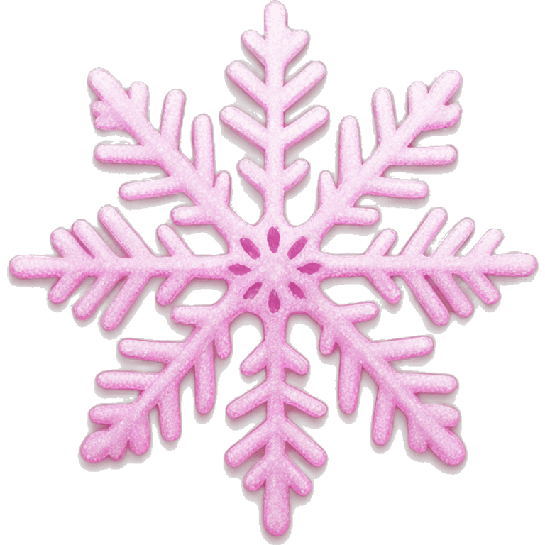 Sparkling pink snowflake with delicate patterns and a hint of glitter. Sparkling pink snowflake with delicate patterns and a hint of glitter. emoji