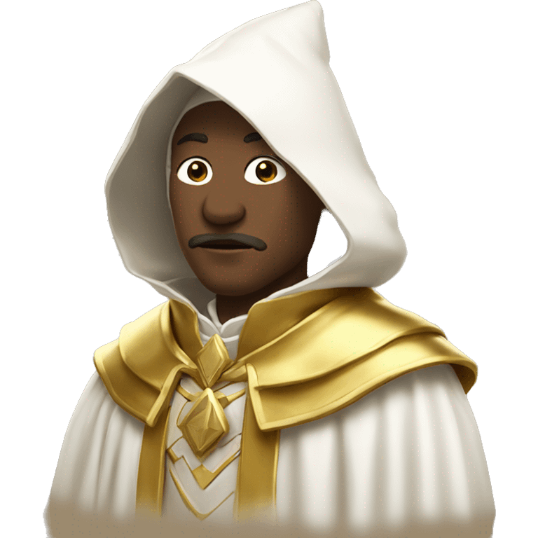 a white mage with a gold capes emoji