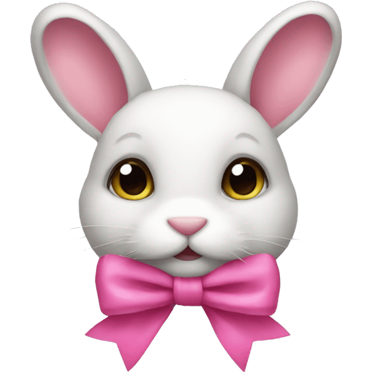 bunny with a pink bow emoji