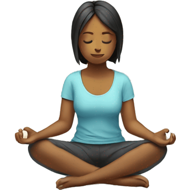 Girl meditating emoji