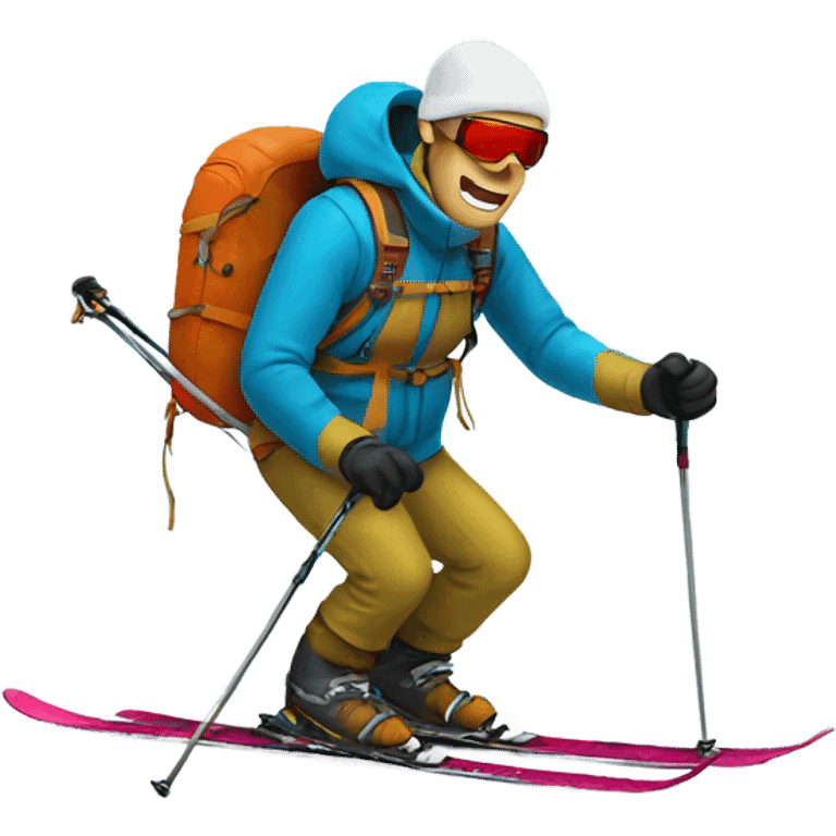 Backcountry skiing emoji