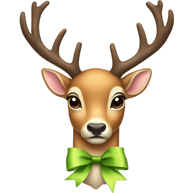 deer with ribbon emoji