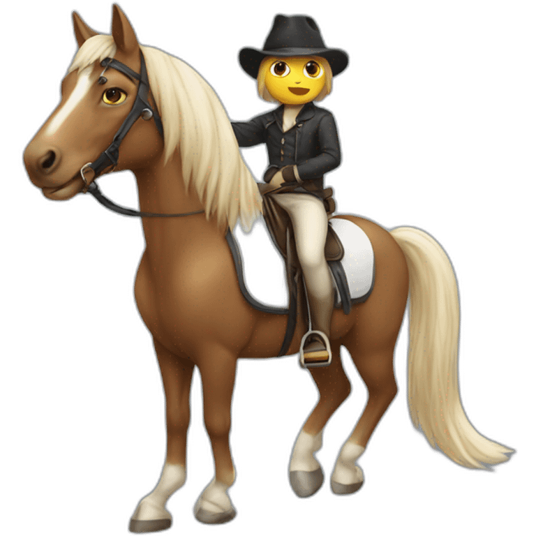 Cat on horse emoji