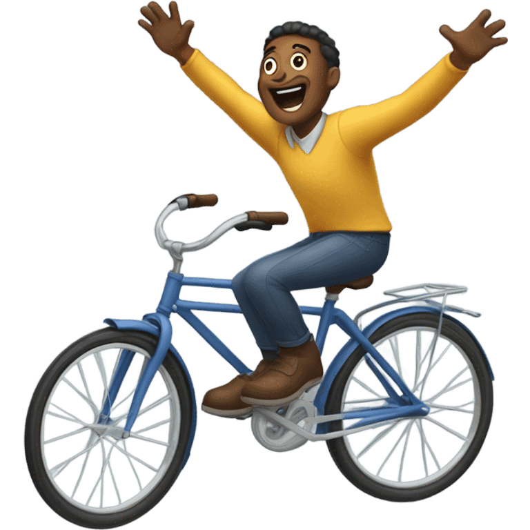 Man flying on bike emoji